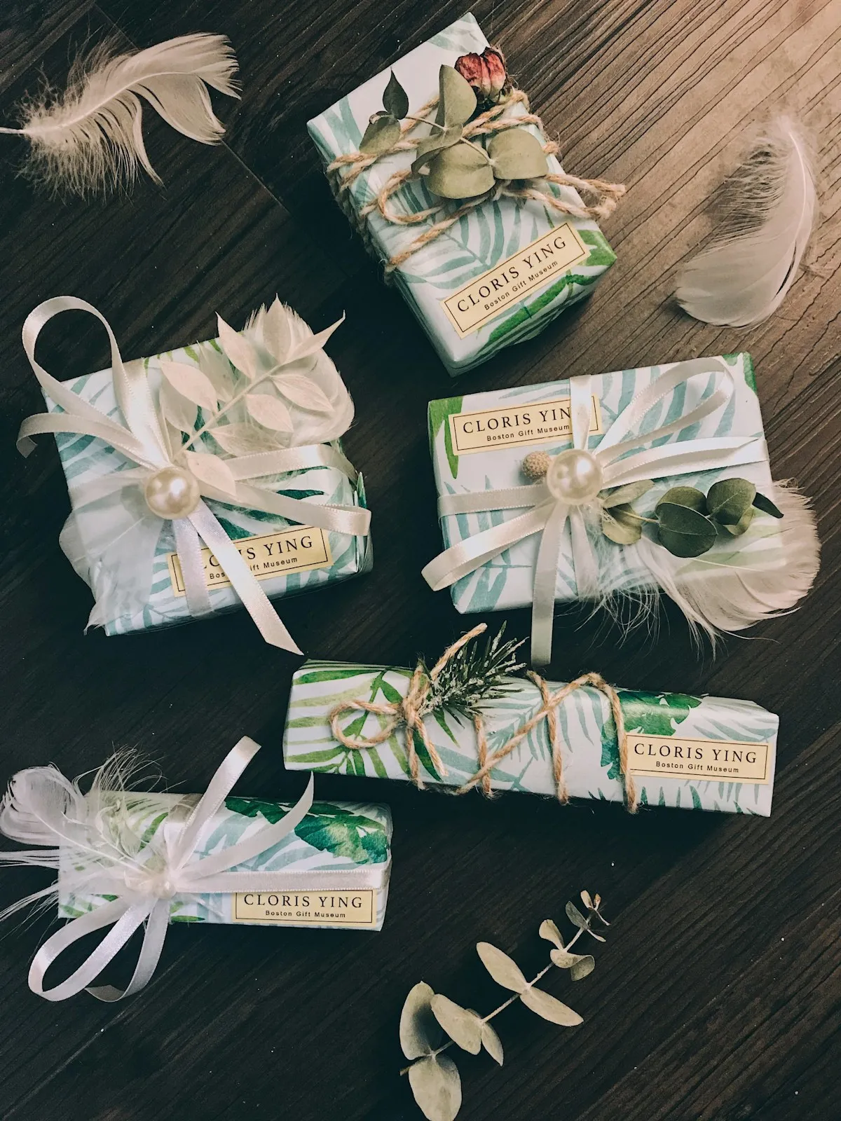 Gift Sets — Coordinated boxes, ribbon, and crinkle fill.